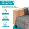 Mjkone Convertible Linen 3-Seater Sofa with Storage Ottoman&Single Sofa Chair with Side Pocket - 4 of 4