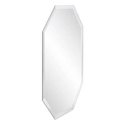 Frameless Beveled Octagonal Vanity Mirror, 28 x 34 Inch