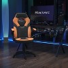 BlackArc High Back Gaming Chair with Faux Leather Upholstery, Height Adjustable Swivel Seat & Padded Flip-Up Arms - 2 of 4
