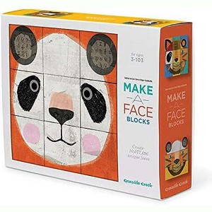 Crocodile Creek Puzzle Blocks Make-A-Face, 9-Piece Set, Cardboard, Ages 3+ - 1 of 1