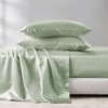Sapphtopaz 4 PCS/6 PCS/7 PCS Comforter Set,Bed Set with 1 Flat Sheet,1/2 Fitted Sheet,2/4 Pillowcase,Luxury Satin Sheet Set Machine Washable - 3 of 4