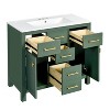 YOOCOZZ 36'' Freestanding Bathroom Vanity with Ceramic Sink,4 Drawers and 2 Cabinets - 2 of 4