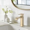 PROOX Single Handle Single Hole Bathroom Faucet with Brass Deckplate and Drain Assembly - 2 of 4