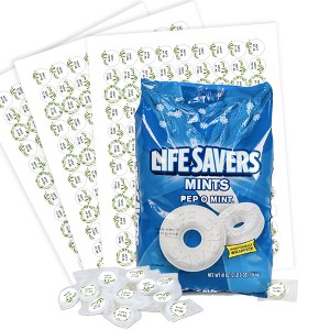 Mint to Be Wedding Mints Party Favors for Guests LifeSavers Mints (Approx. 335 mints & Stickers) - Botanical By Just Candy - Assembly Required - 1 of 2