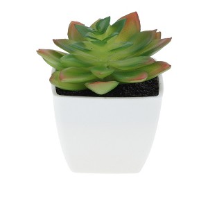 Unique Bargains Artificial Plants Plastic Pink 2.2"x2.2"x4.33" 1 Pcs - 1 of 4