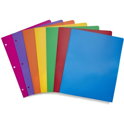 Staples Poly 2-Pocket school Folder Assorted Colors (52819) 55095