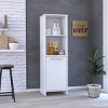 GlasFlength Decorative Storage Cabinets Modern Accent Storage Cabinet with 1 Door Free standing Cabinet for Living Room, White, 15.74"*17.71"*59.29" - 3 of 4