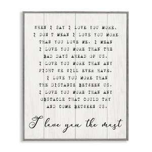 Stupell Industries Inspirational I love You the Most Framed Giclee Art - 1 of 4
