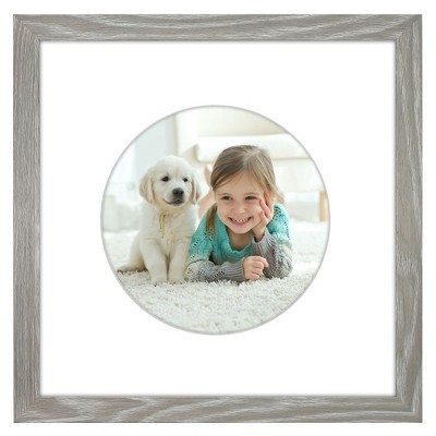 Americanflat 12" x 12" Picture Frame with Mat - Round & Heart Designs - Stylish Decor for Living Rooms, Dorms, Offices & More