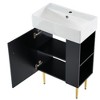 Chery Life 21.6" Bathroom vanity, Bathroom Storage Cabinet with Single Ceramic Sink, Right Side Storage - 3 of 4