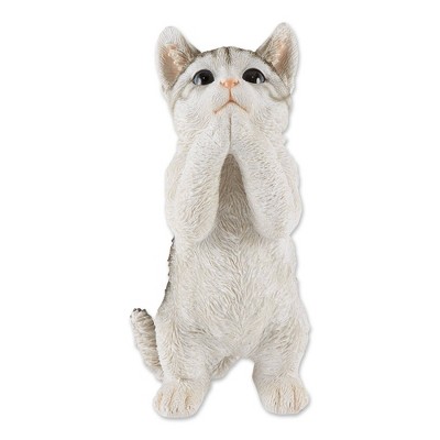 9" Polyresin Pretty Please Cat Garden Figurine - Zingz & Thingz