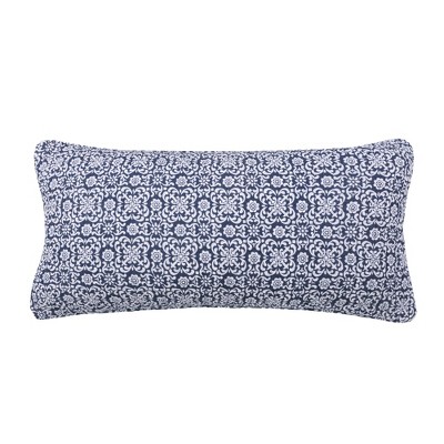 Magnolia Navy Batik Decorative Pillow - Levtex Home