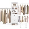 Aheaplus 21''-96'' Adjustable Closet System with 3 drawers, Hanging Rods, Storage Shelves - 2 of 4