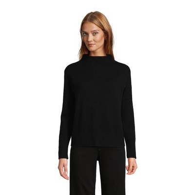 Lands' End Women's Cashmere Funnel Neck Sweater