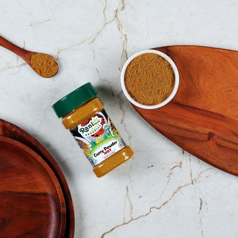 Organic Curry Powder Hot, Indian 9-Spice Blend - 3oz (85g) - Rani Brand Authentic Indian Products, 2 of 11