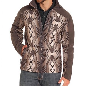 Men's Aztec Printed Softshell Jacket - Rock & Roll Denim - 1 of 4