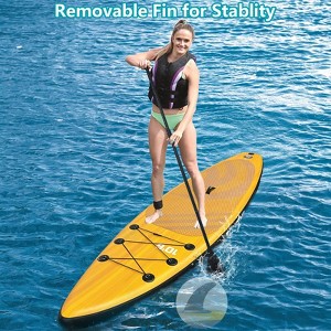 Garvee Inflatable Paddle Board for Adults, 11'×33" Stand up Paddle Board Inflatable Fishing Blow up Paddle Boards with Paddle, Pump, Backpack, Fin - 1 of 4