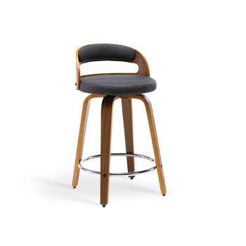eLuxury Modern Upholstered Swivel Dining Chairs