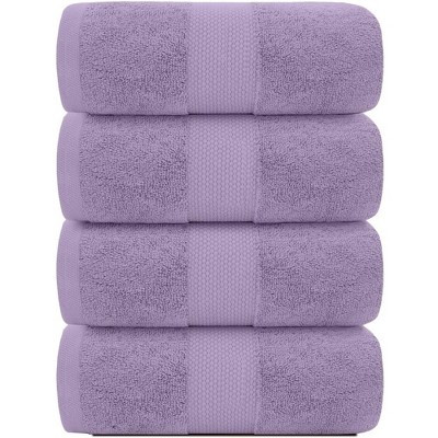 Lavender Heavyweight Cotton Quick-Dry Bath Towel Set of 4
