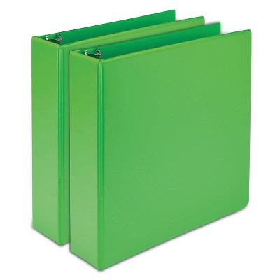 2pk 450 Sheet 2" Round Ring Binder Lime - Samsill