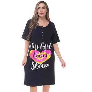 Just Love Short Sleeve Nightgown Sleep Dress for Women Sleepwear - 1 of 2