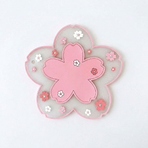 Alilang 2-PC Cherry Blossom Flower Shaped Decorative Coaster Mat