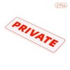 Unique Bargains Acrylic Self-Adhesive Wall Mounting Business Private Sign 2 Pcs - 3 of 4