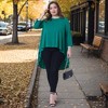 Women's Plus Size High Low Hem Crew Neck 3/4 Sleeve Flowy Casual Tunic Blouse - Agnes Orinda - 3 of 4