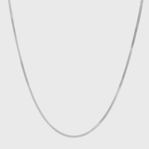 Sterling Silver Herringbone Necklace