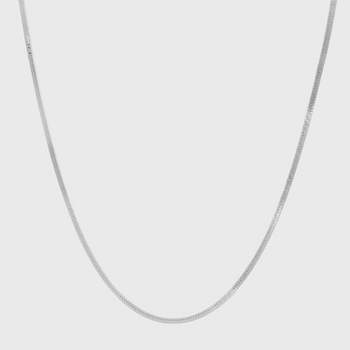 Sterling Silver Herringbone Chain Necklace - A New Day™ Silver