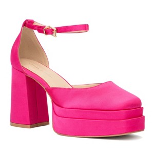 Fashion To Figure Women's Martine Block Heels - Wide Width - 9, PINK - 1 of 4