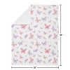 Sweet Jojo Designs Girl Baby Receiving Security Blanket Butterfly Blush Pink and Purple - 4 of 4
