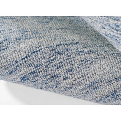 Light Blue Hand-Tufted Wool Rectangular Accent Rug 2' x 3'