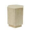 Christopher Knight Home Serene Outdoor Lightweight Concrete Hexagonal Archaistic Side Table, Antique Brown - 2 of 4