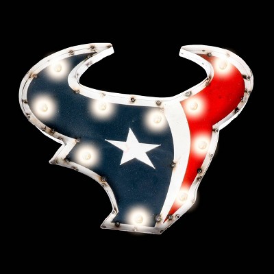 NFL Houston Texans Lit Logo Fixed Wall Lights