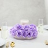 Bright Creations 50 Pack Light Purple Roses Artificial Flowers Bulk, 3 Inch Stemless Fake Silk Roses for Decorations, Wedding - image 4 of 4