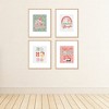 Big Dot of Happiness Groovy Christmas - Unframed Pastel Holiday Linen Paper Wall Art - Set of 4 - Artisms - 8 x 10 inches - 3 of 4