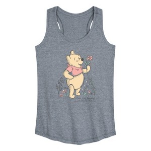 Women's - Disney - Find Beauty Pooh Graphic Racerback Tank - 1 of 4