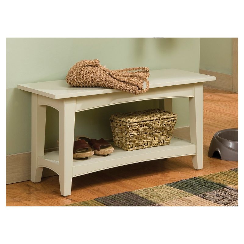 Cottage Bench with Shelf - Alaterre, 3 of 8