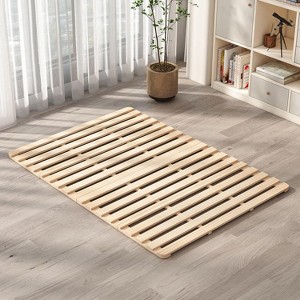 Docred Wood Foldable Slatted Bed, Easy Assembly Wood Bunkie Board, Mattress Support for Bed Frames, Box Spring or Bed Slat Replacement(Full) - 1 of 4