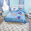 Everyday Kids Mermaid Twin/Full Size Bed Comforter with a Rocket and Planets; All Season Orange, Red and Blue Comforter - 4 of 4