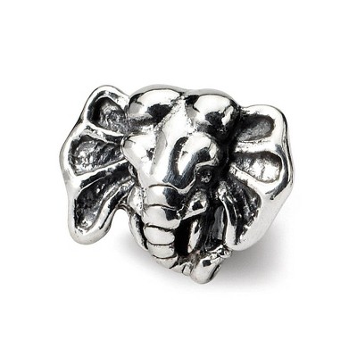 Black Bow Jewelry Sterling Silver Elephant Head Bead Charm