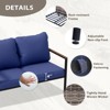 EAGLE PEAK Sunset Dune Collection Modern Outdoor Furniture Sofa, Patio Wicker Loveseat Couch with Cushions - 3 of 4