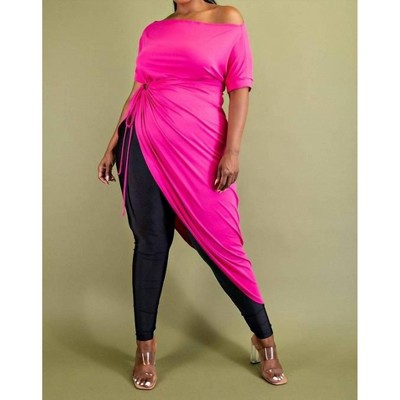 Women's Pink To The Point Tunic Top - Curve Market