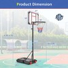 Costway Portable Basketball Hoop Stand 6.3FT-8.1FT Adjustable withWheels & Edge Protectors - 3 of 4