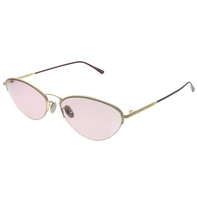 Bottega Veneta Fashion DNA BV 0245S 003 Womens Geometric Sunglasses Gold 60mm