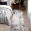 Abstract Area Rug Modern Artistic Design Ultra Thin Machine Washable Low Pile & Non-Slip Floor Cover for Contemporary Living Room Bedroom Playroom - 3 of 4
