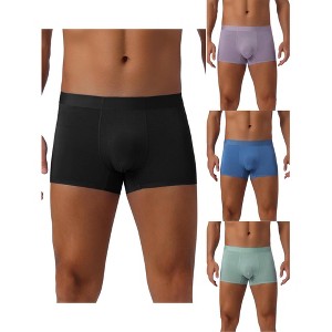INSPIRE CHIC Men's 4 Pack Underwear Soft Solid Color Basic Boxer Briefs - 1 of 4