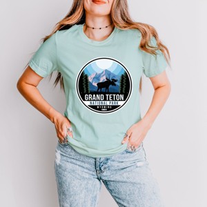 Simply Sage Market Grand Teton National Park Badge Short Sleeve Tee - 1 of 4
