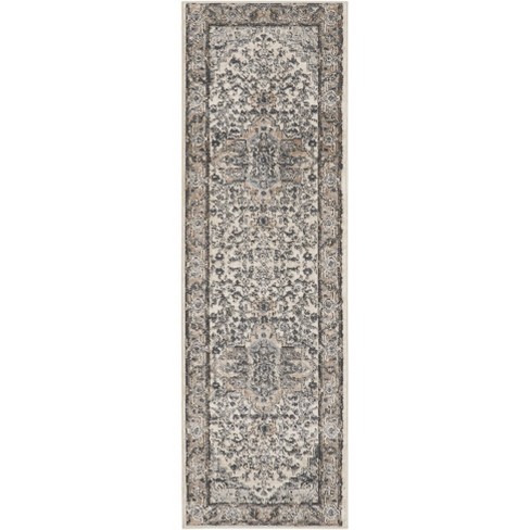 Nourison Concerto Center Medallion Indoor Rug Ivory Grey 2'2